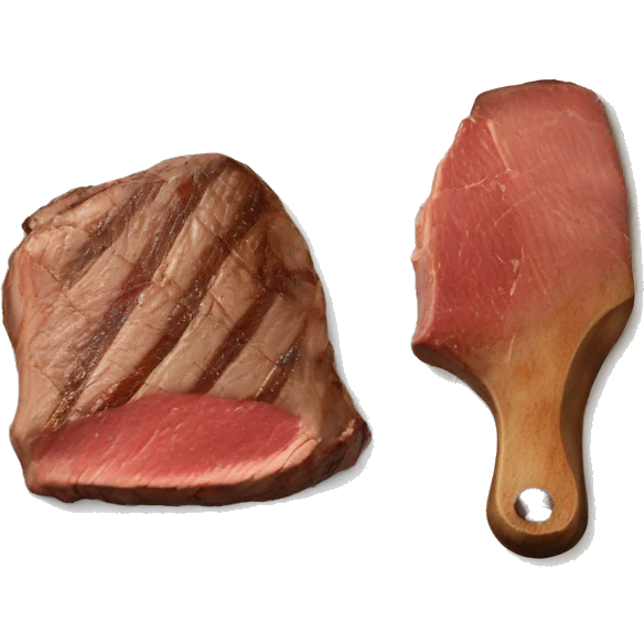 rare cooked steak  emoji