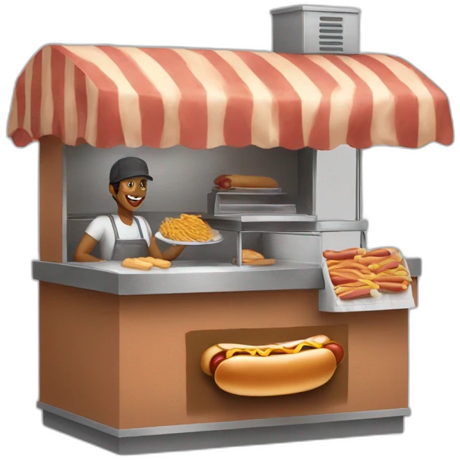 hot dog seller emoji