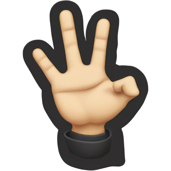 Upside down rockstar hand symbol emoji