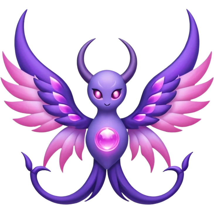 Pokemon legendary purple and pink lunala emoji