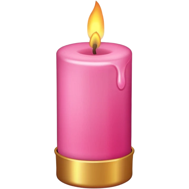 pink and gold candle emoji