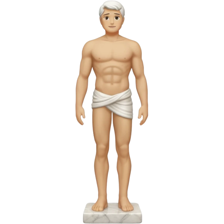 a marble man statue full body emoji