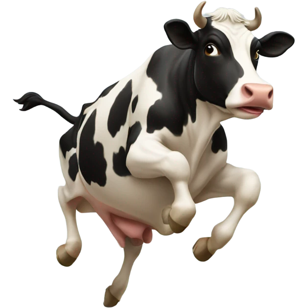 Cow jumping emoji