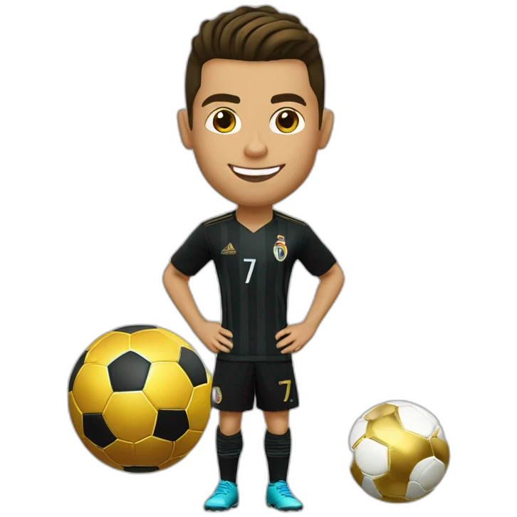 Cr7 avec le ballon d’or emoji