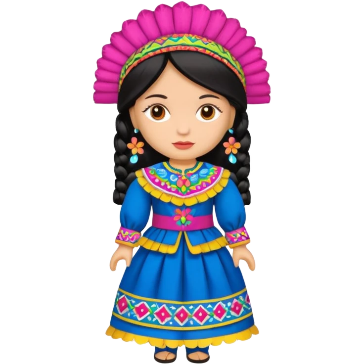 Doll dressed in the Salvadorean costume emoji
