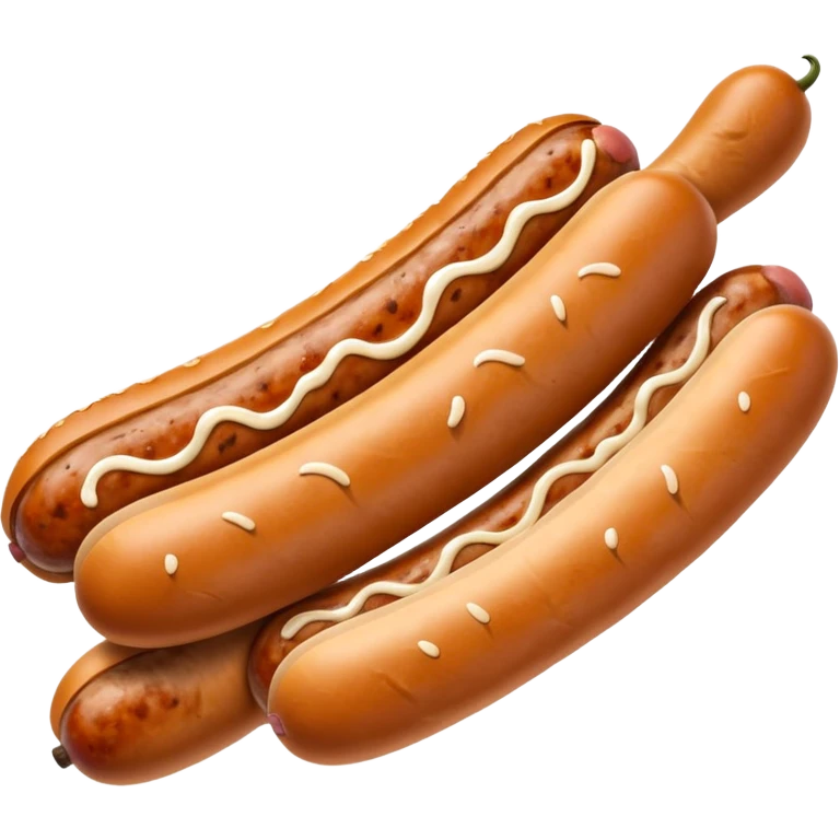 A sausage that squirts white sauce from top emoji