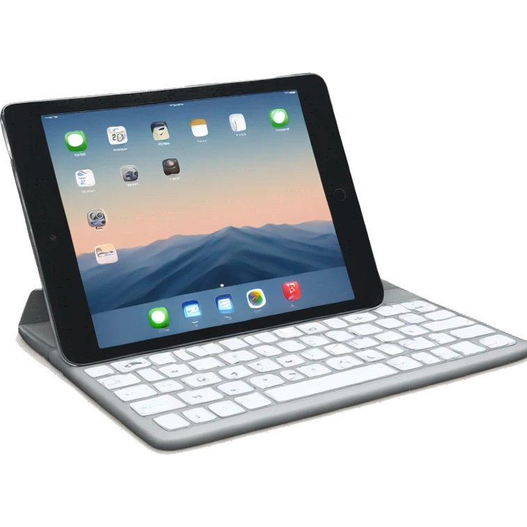 Apple iPad with keyboard emoji