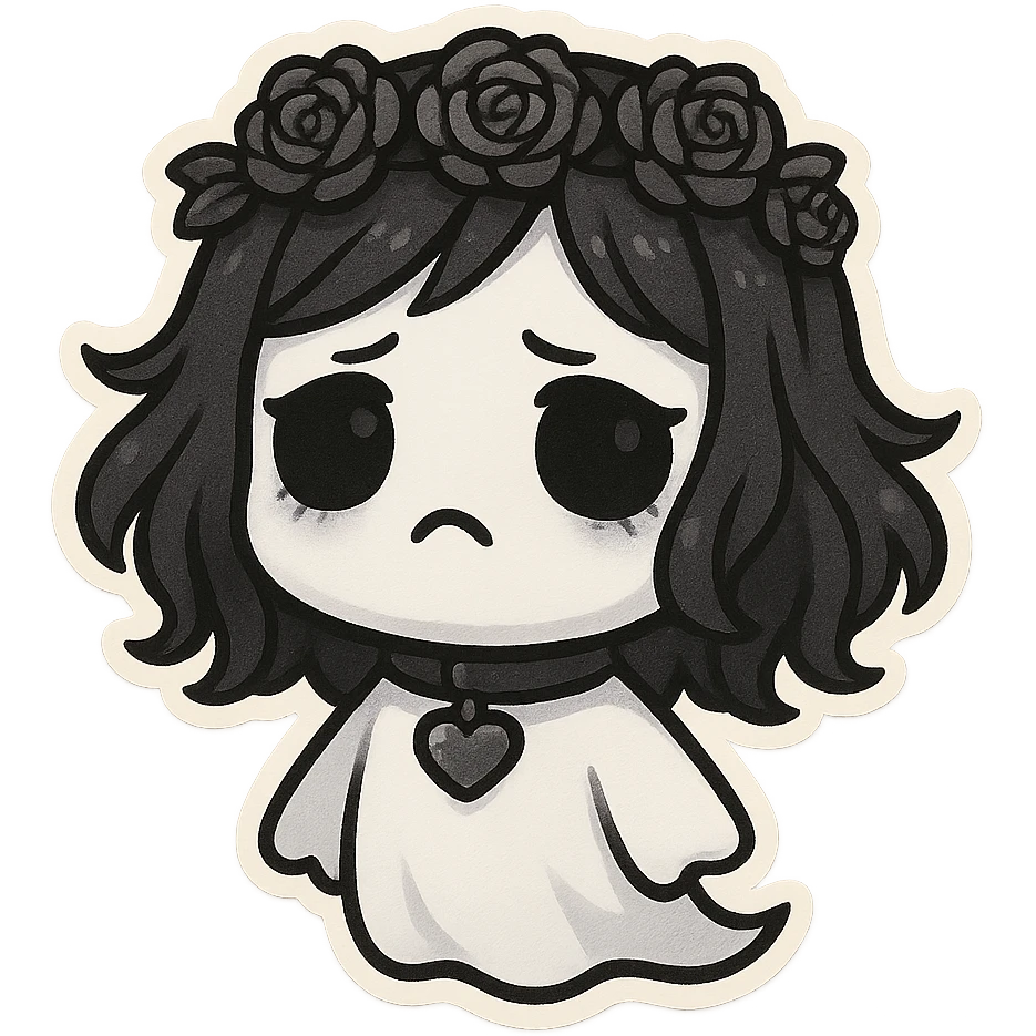 Goth white object emoji