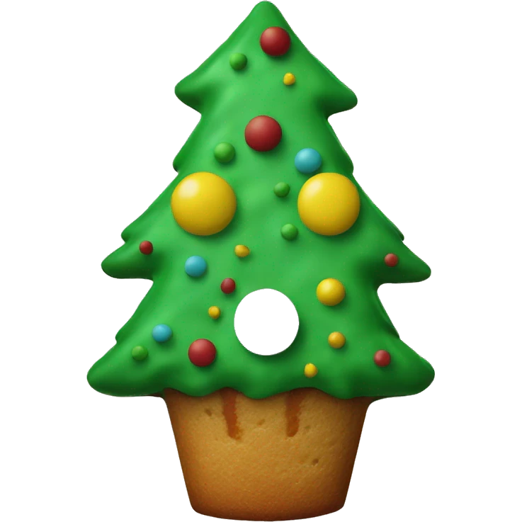 Christmas tree snack cake emoji