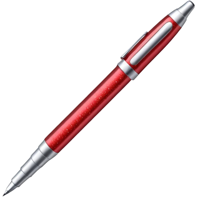 red glitter office supplies emoji