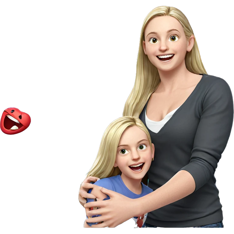 friends sharing smiles together emoji