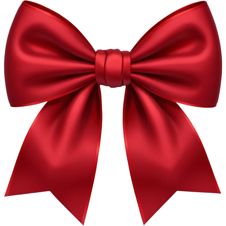 dark red bow emoji