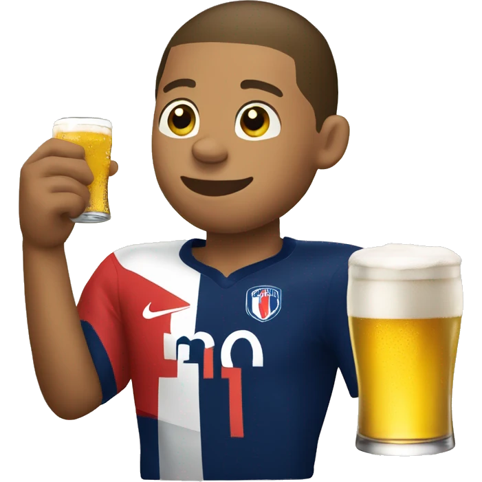 Mbappe tomando cerveza emoji