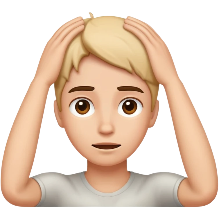 Persona con manos en la cabeza  emoji