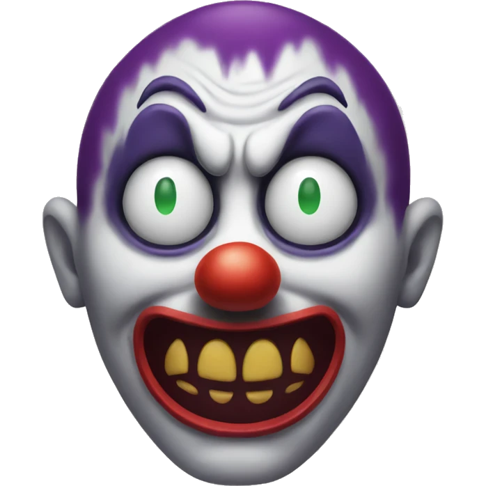 Scary clown face emoji