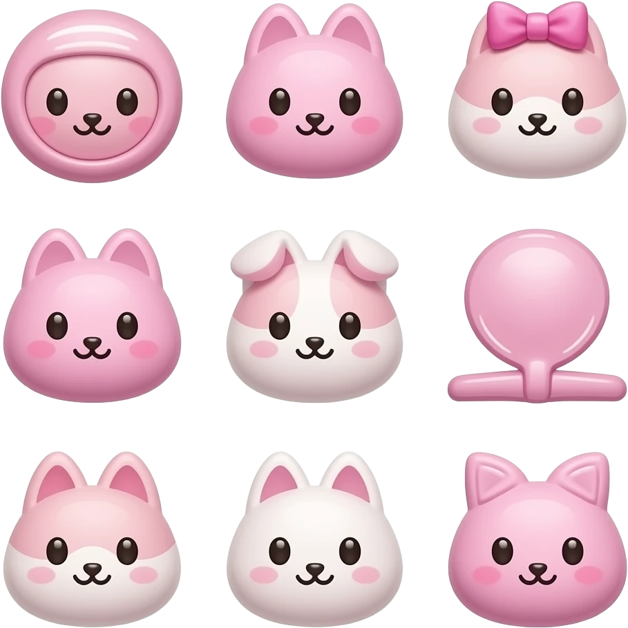 aesthetic, pink, cute, travel emojis (seperated with space to cut them out) emoji