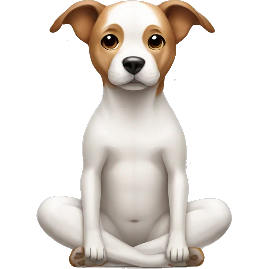 Yoga positón of dog emoji