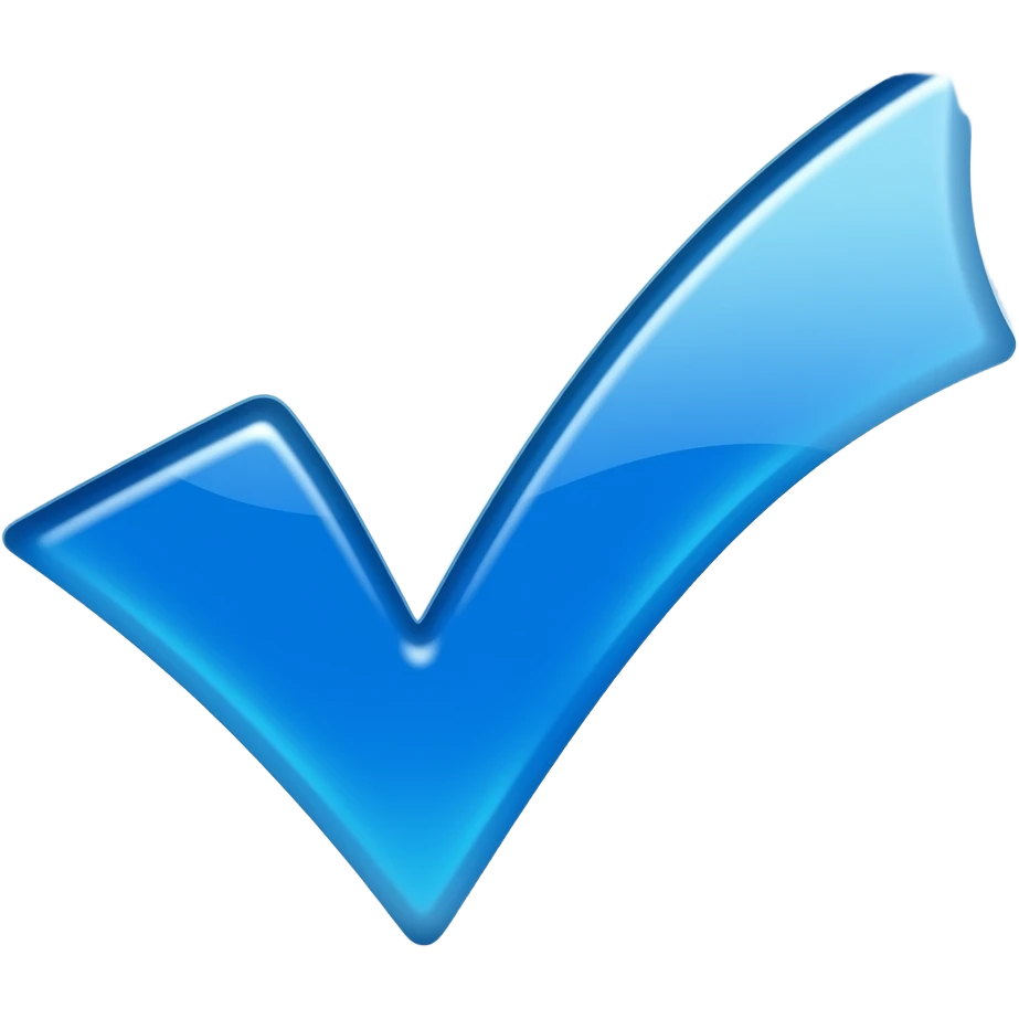 Синяя 🔵 галочка emoji