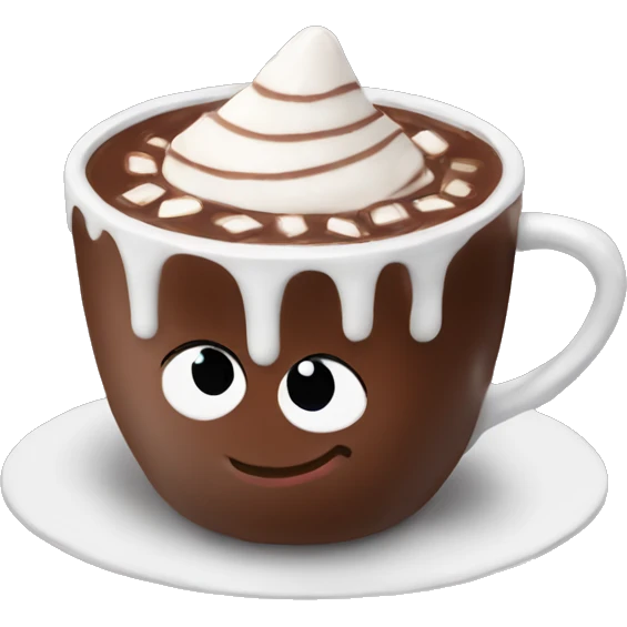 Aesthetic Christmas hot chocolate  emoji