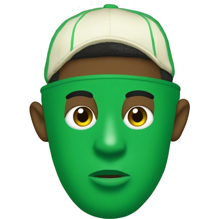 tyler the creator with green skimask emoji