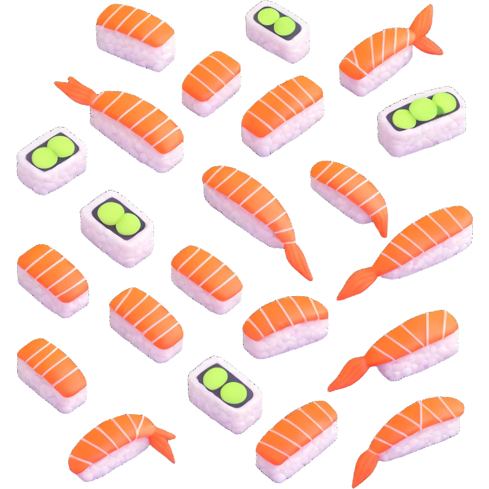 iridescent sushi emoji