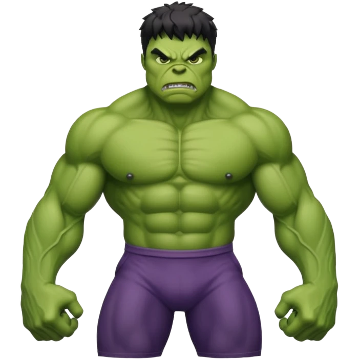 Alien buff as hulk emoji
