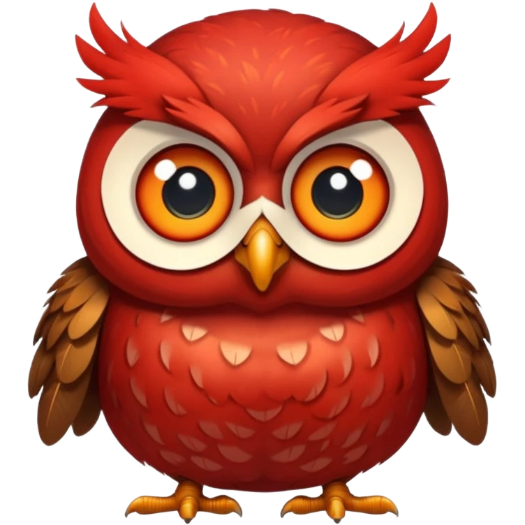 red fat owl emoji
