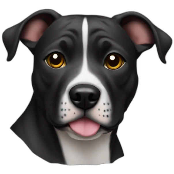 dog staffy black emoji