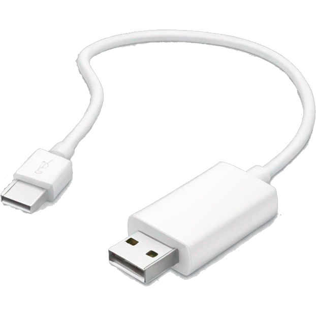 White usb cable emoji
