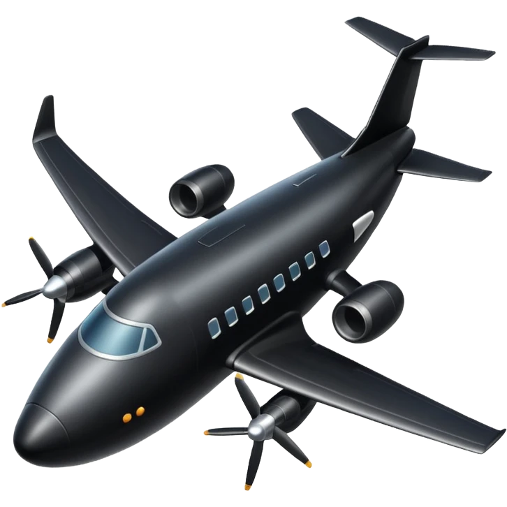 black plane emoji
