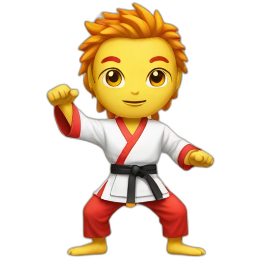 Dragon red yellow karate emoji