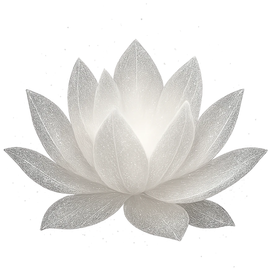 sparkly white lotus emoji