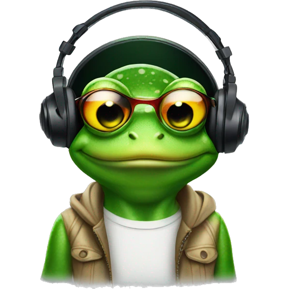 Dj frog  emoji