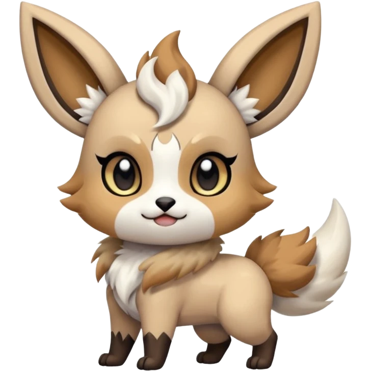 Animalistic tired sleeping snoozing snoring kawaii chibi sleepy happy glad somber mongral Meloetta-Absol-Eevee-Gatomon-hybrid-fusion-animal emoji