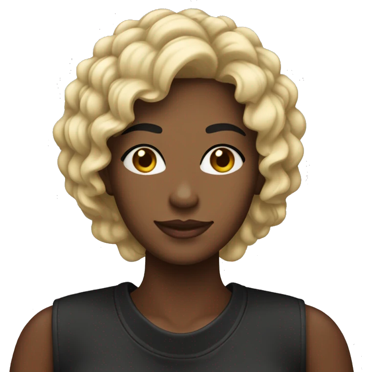 Mulher com franjinha e cabelo preto emoji