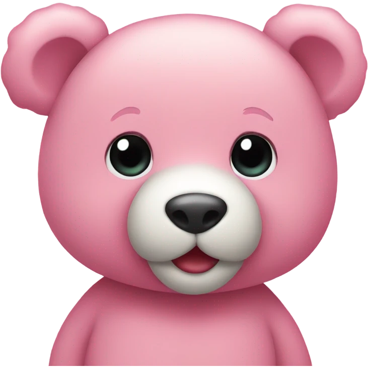 Cute teddy pink emoji