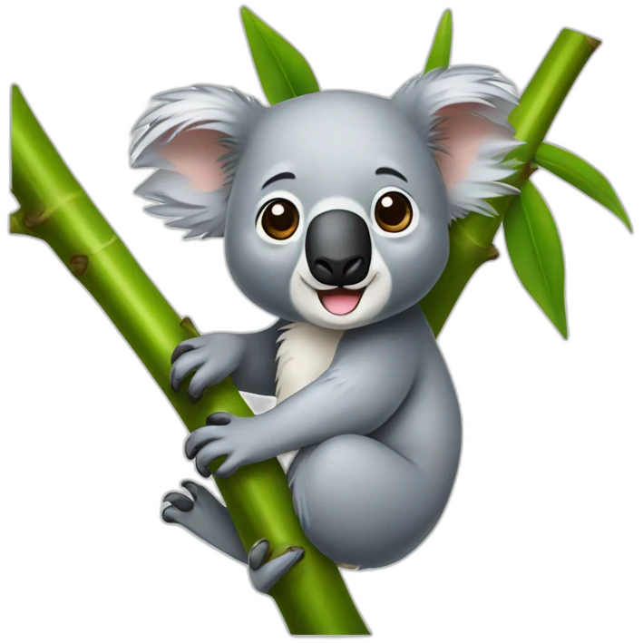 Koala mange bambou emoji