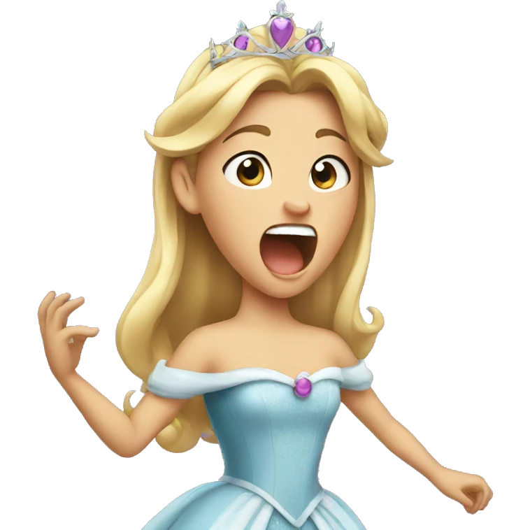Princess yelling emoji