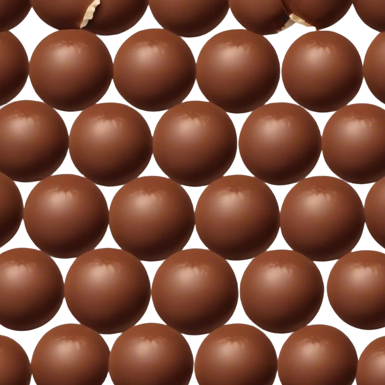 Chocolate balls covered in cocos  emoji