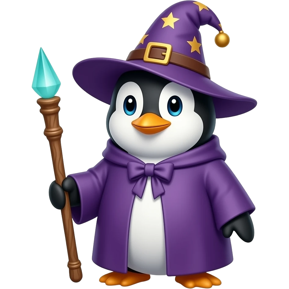 Penguin Wizard emoji