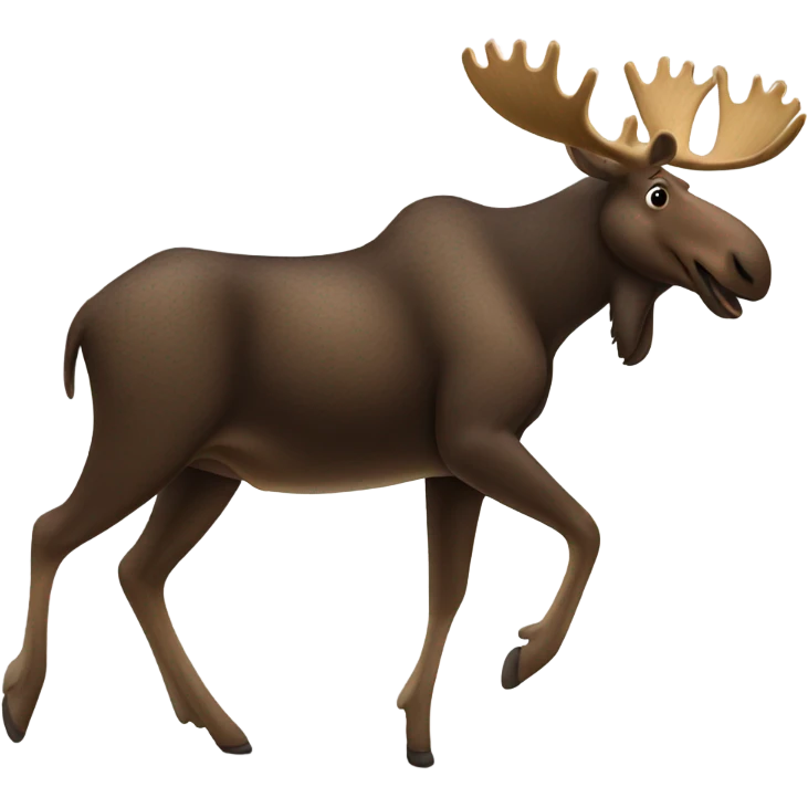 Dancing pregnant moose  emoji