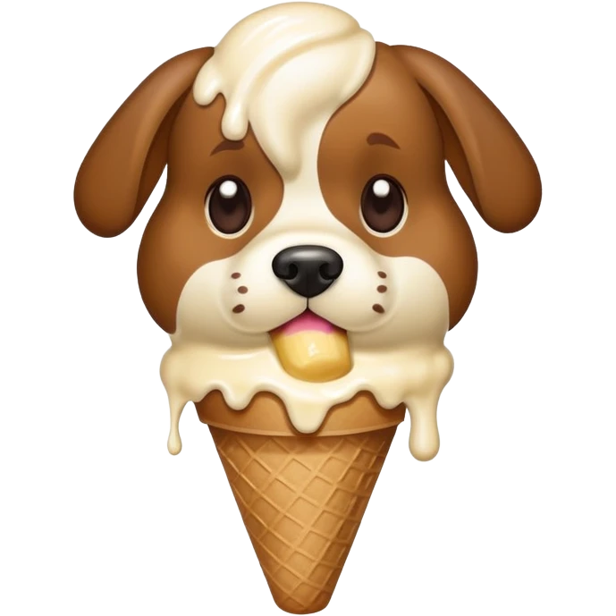 Dog with ice Cream emoji