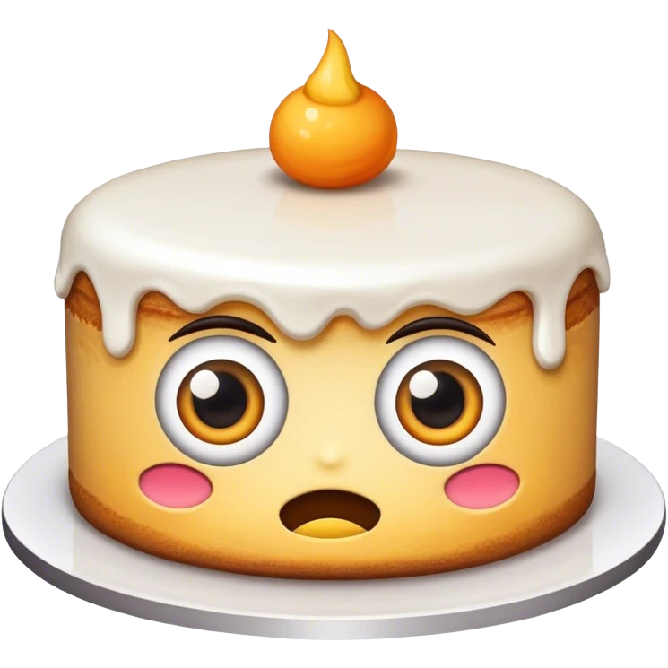 Cake with eyes emoji