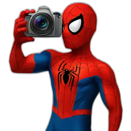 spiderman taking a picture emoji