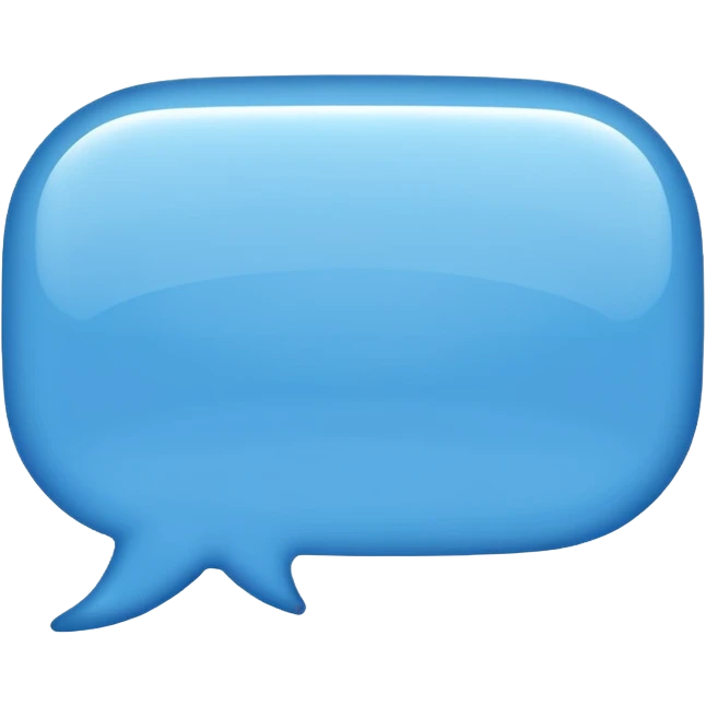blue speech bubble, no text emoji