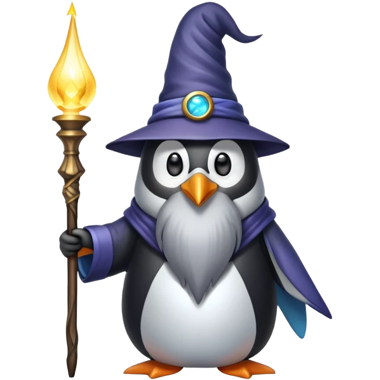 Penguin Wizard emoji