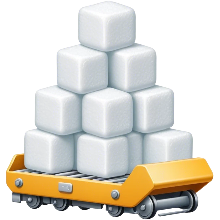 Conveyor transporting sugarcubes emoji