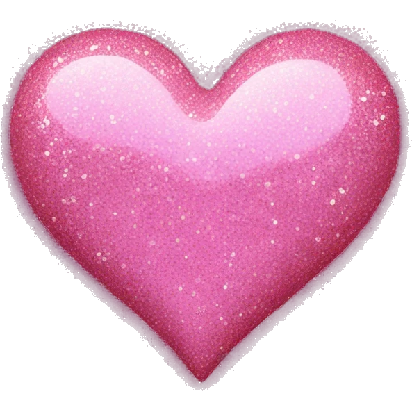 Pink glitter heart  emoji