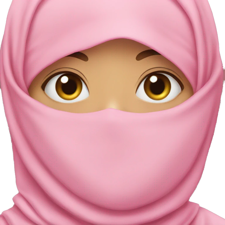 Pink hijab on girl emoji