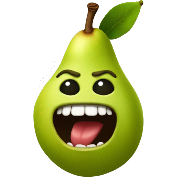 freaky pear emoji